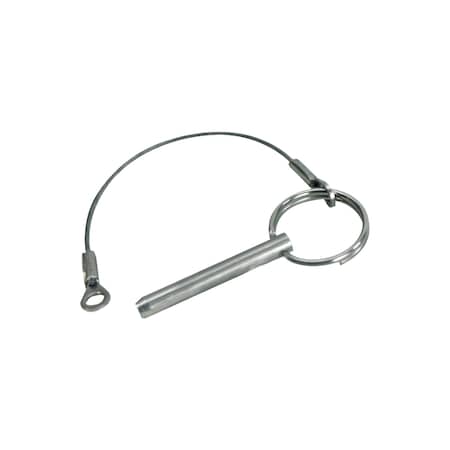 Whitecap Stainless Steel Quick Release Pin with Lanyard & Tab S-1025C